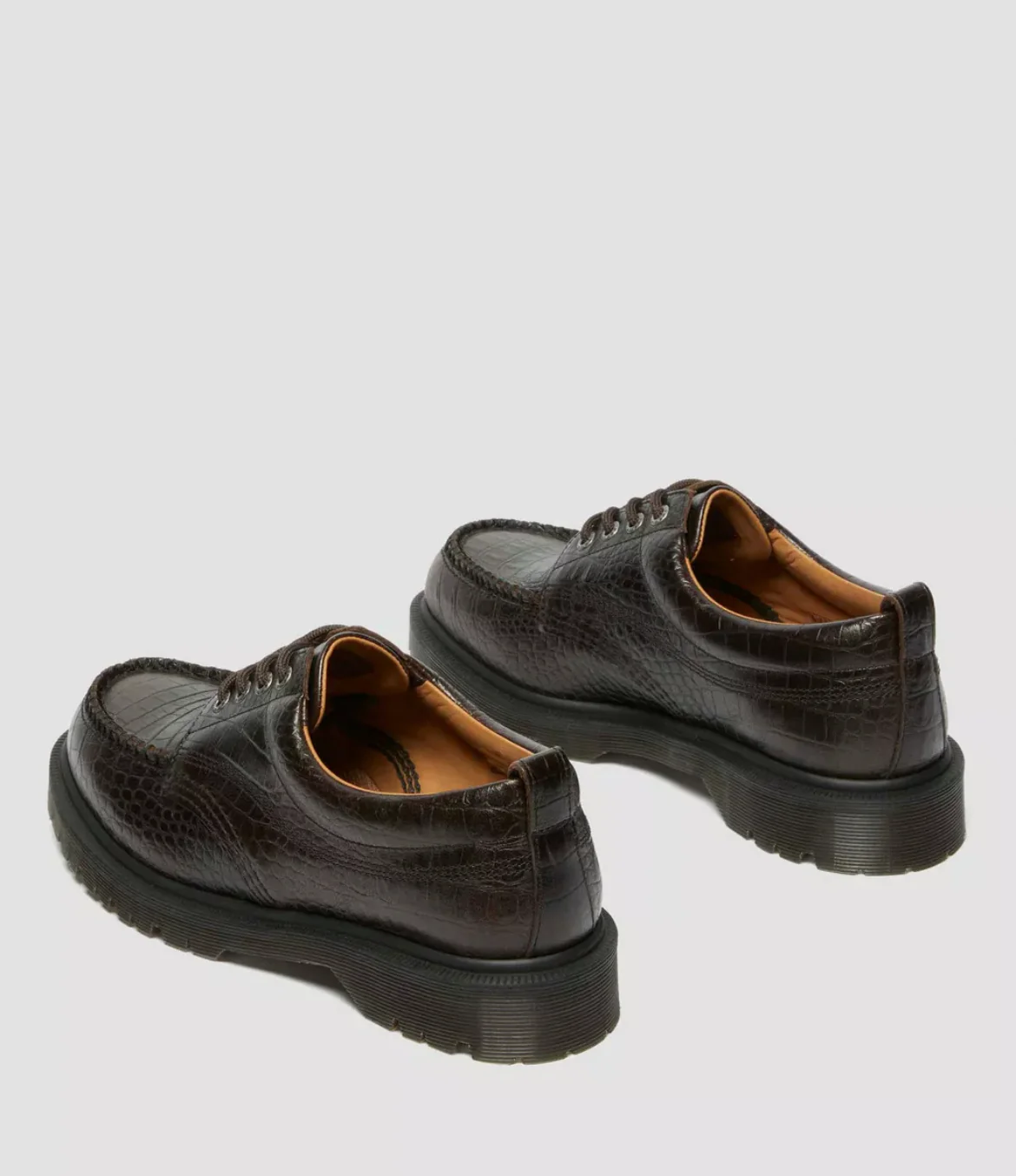Dr. Martens Analine Leather Crocodile Embossed Moc Toe Shoe - Image 4