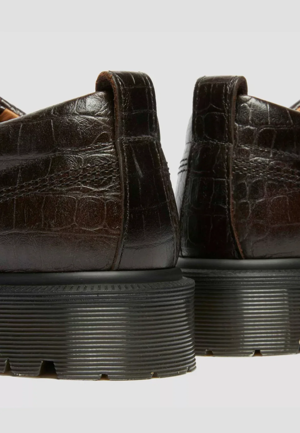 Dr. Martens Analine Leather Crocodile Embossed Moc Toe Shoe - Image 6