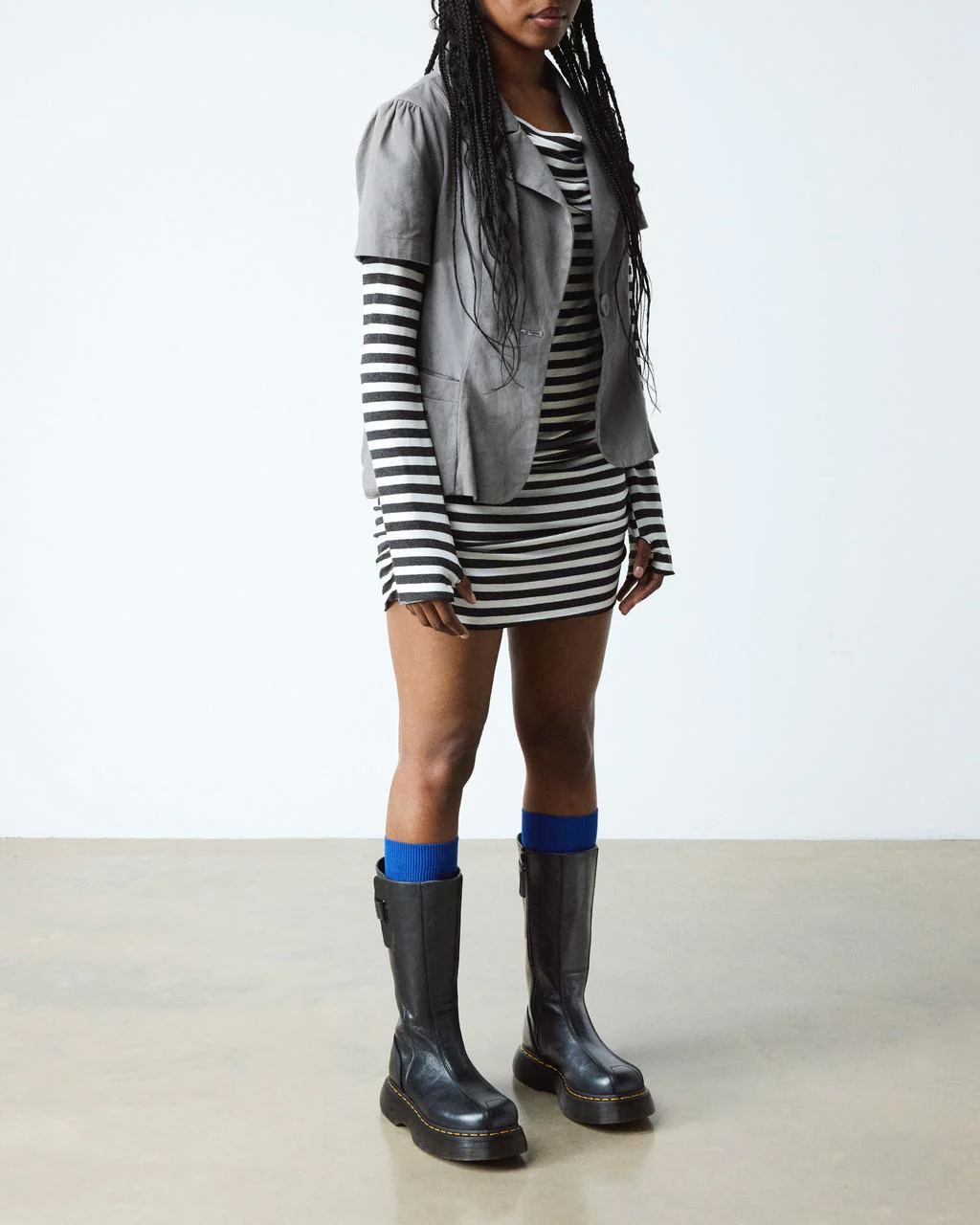 Dr. Martens Buzz Hi Eclipse Leather Boots - Black - Image 2