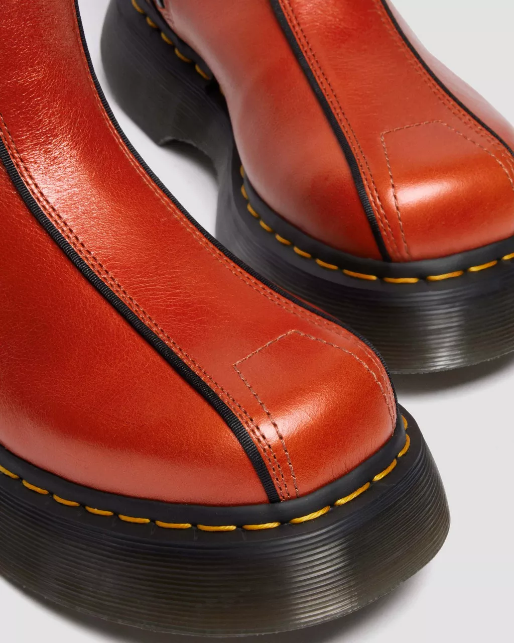 Dr. Martens Buzz Hi Eclipse Leather Boots - Flame Orange - Image 3