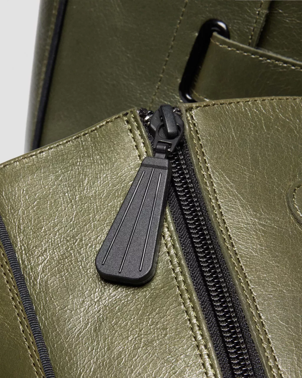 Dr. Martens Buzz Hi Eclipse Leather Boots - Olive Green - Image 7