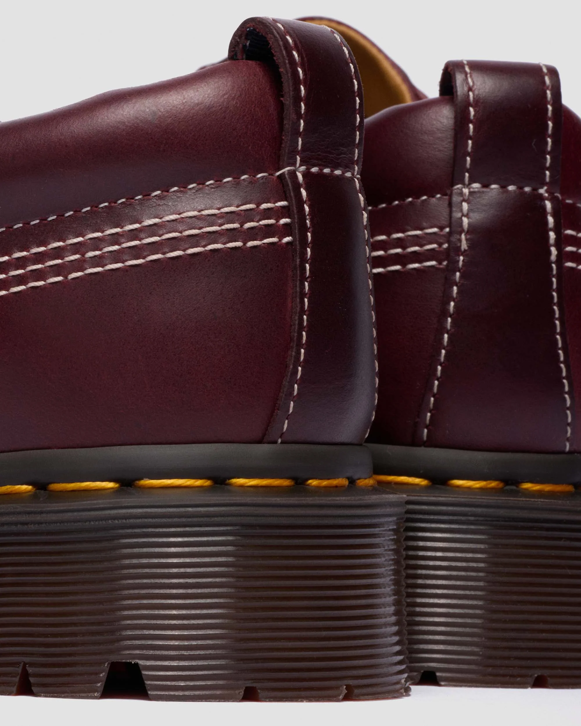 Dr Martens Cherry Red Orleans Lowell Moc Toe Shoes - Image 6
