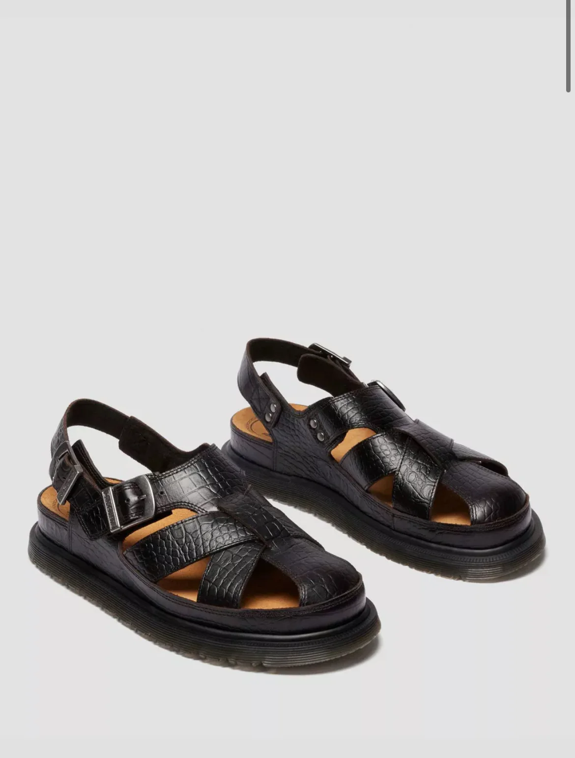 Dr. Martens Fisherman Crocodile Analine Sandals - Image 5