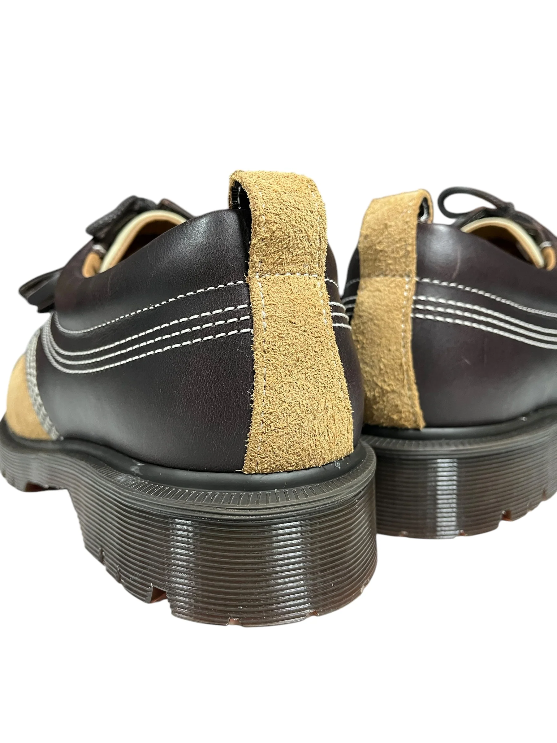 Dr. Martens Lowell Brown Mixed Leather Material Moc Toe Shoe - Image 6