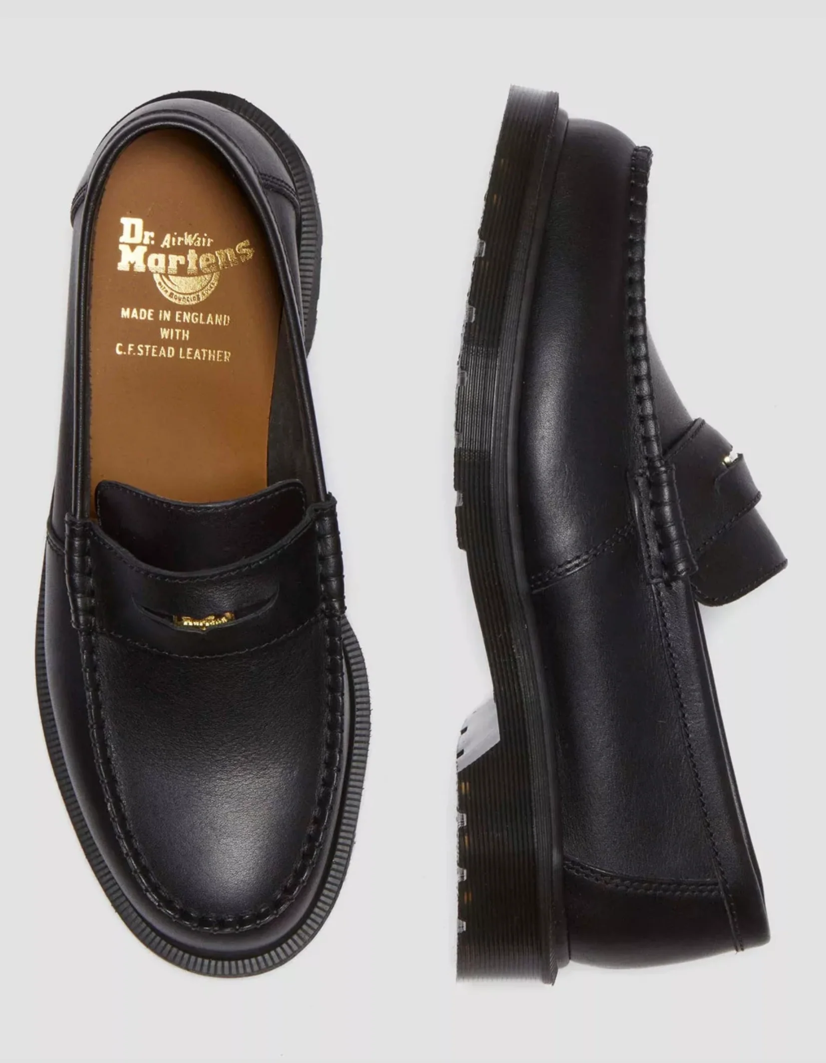 Dr. Martens Penton Classic Calf Penny Loafers - Made in England - Image 9