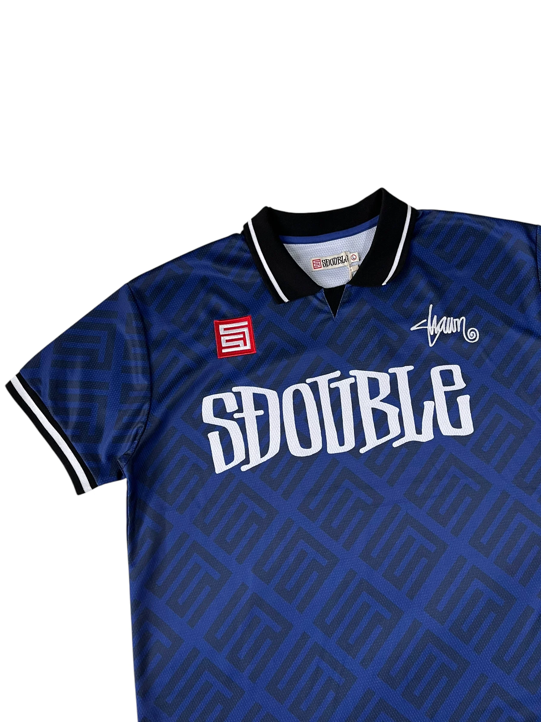 S Double Football Jersey Blue - Image 4