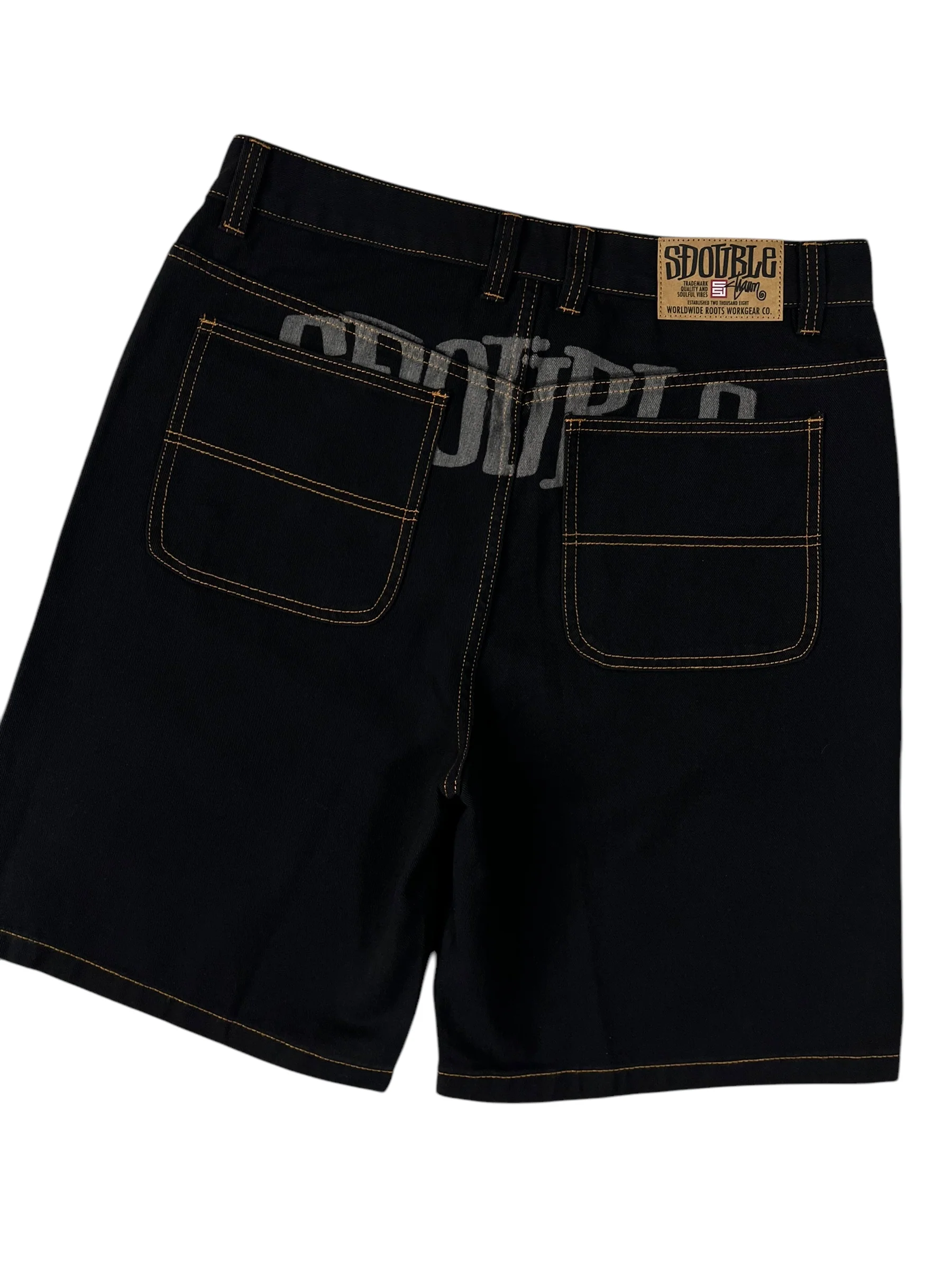 S Double Print Denim Shorts - Image 5