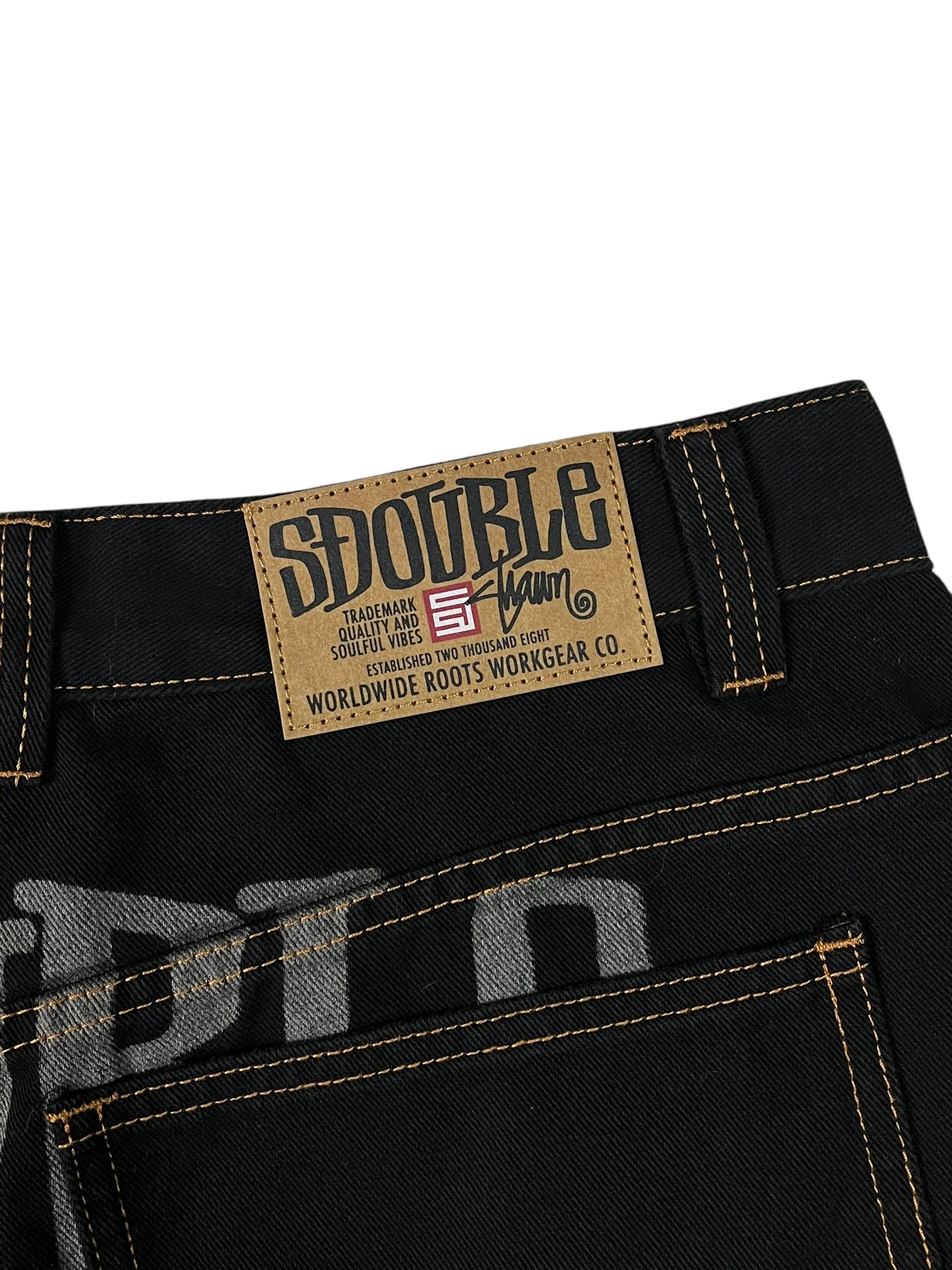 S Double Print Denim Shorts - Image 7