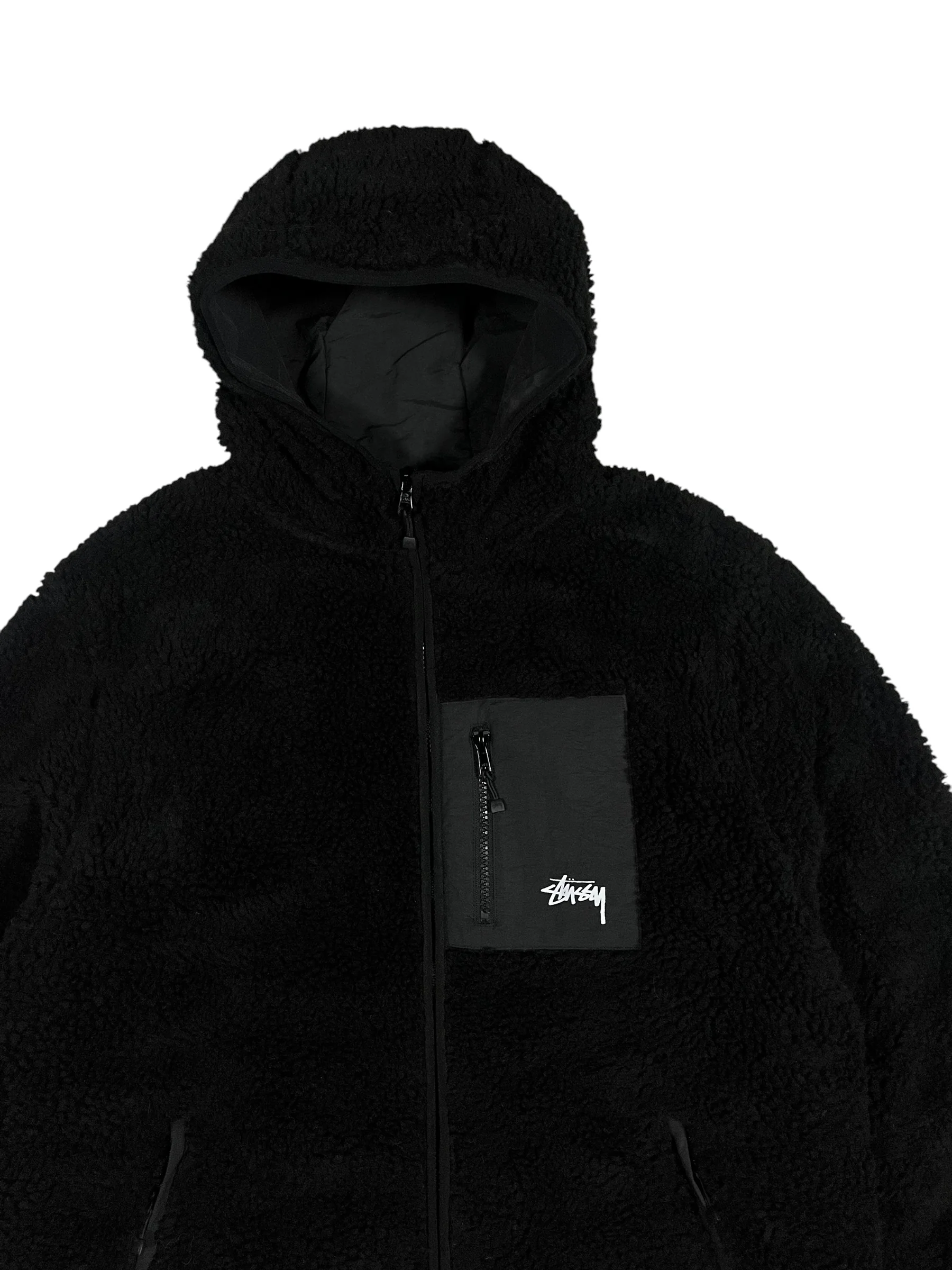 Stüssy Reversible Sherpa 8 Ball Jacket Black - Image 3