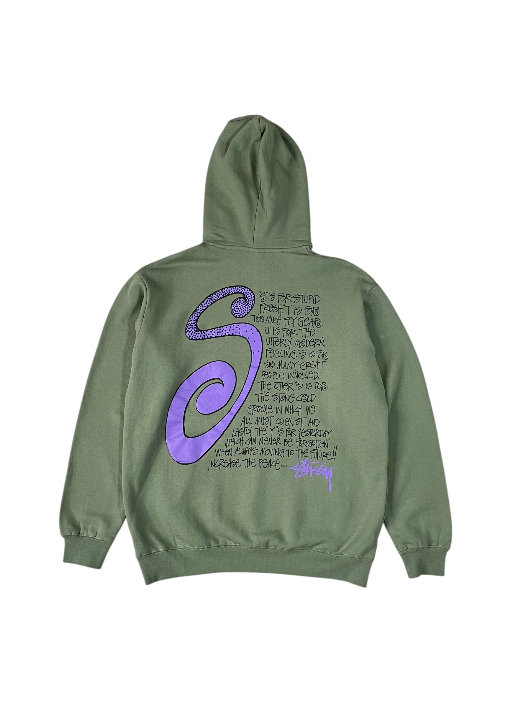 Stüssy "S is For" Hoodie Sage Green