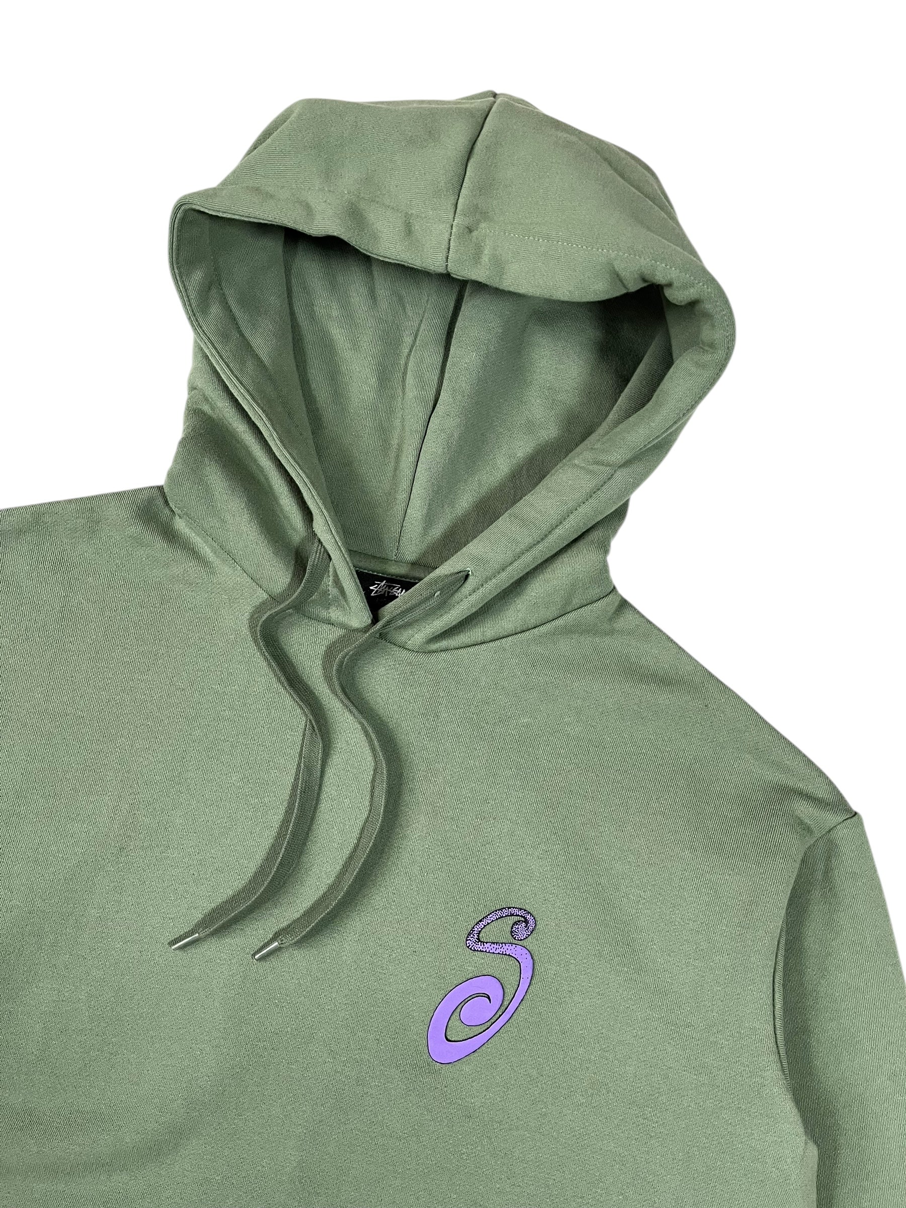 Stüssy "S is For" Hoodie Sage Green - Image 6